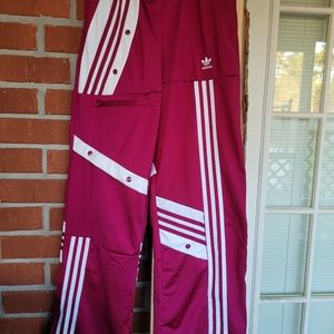 Adidas workout bottoms.  Burgundy, never worn.